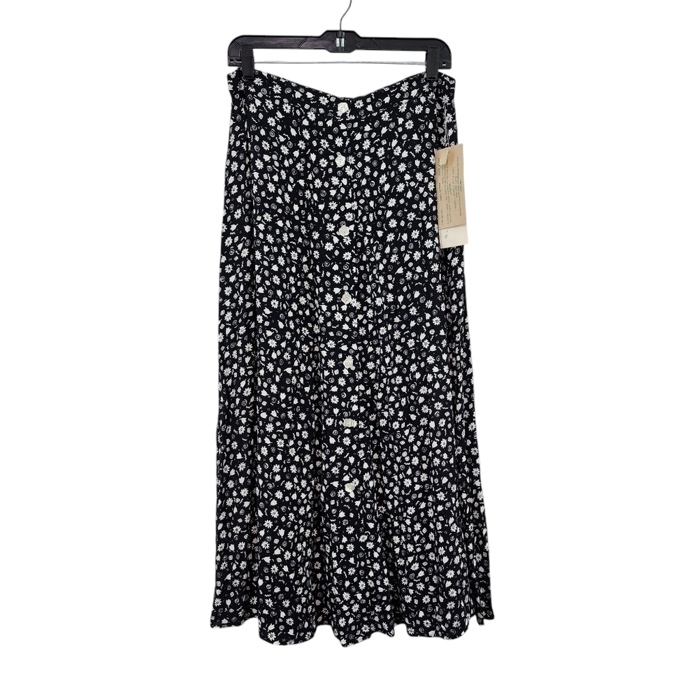 NWT On The Verge Women's Vintage Plus Button Front A-line Maxi Skirt - 16
